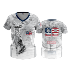 2334 FD Womens V-Neck LINCOLN-HIGHWAY-TAVERN