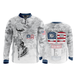 2334 FD Quarter Zip Batting Jacket LS LINCOLN-HIGHWAY-TAVERN