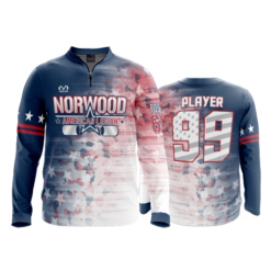 2357 FD Quarter Zip Batting Jacket LS NORWOOD-AMERICAN-LEGION