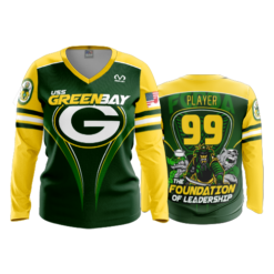 2366 FD Womens V-Neck Longsleeve USS-GREEN-BAY