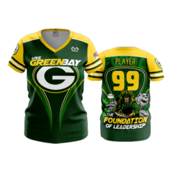 2366 FD Womens V-Neck USS-GREEN-BAY