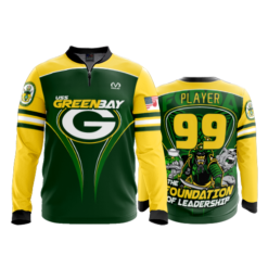 2366 FD Quarter Zip Batting Jacket LS USS-GREEN-BAY