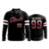 2342 FD Quarter Zip Batting Jacket LS RIVALS-BLACK