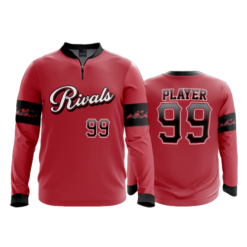 2342 FD Quarter Zip Batting Jacket LS RIVALS-RED