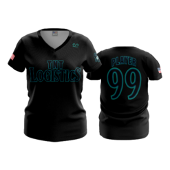 1466 FD Womens V-Neck STICK-TALK-BLACK