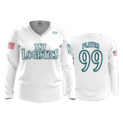 1466 FD Womens V-Neck Longsleeve STICK-TALK-WHITE