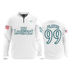 1466 FD Quarter Zip Batting Jacket LS STICK-TALK-WHITE