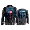 2370 FD Quarter Zip Batting Jacket LS DYSFUNCTIONAL-VETERANS