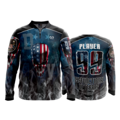 2370 FD Quarter Zip Batting Jacket LS DYSFUNCTIONAL-VETERANS