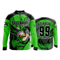 1736 FD Quarter Zip Batting Jacket LS BRAZENHEAD