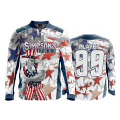 2374 FD Quarter Zip Batting Jacket LS SIMPSONS-TRUCKING