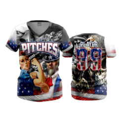 FD Womens V-Neck AMERICA-PITCHES