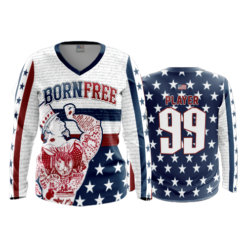2359 FD Womens V-Neck Longsleeve BORN-FREE-WHITE