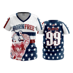 2359 FD Womens V-Neck BORN-FREE-WHITE