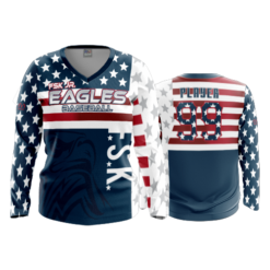 2385 FD Womens V-Neck Longsleeve FSK-JR-EAGLES-BASEBALL