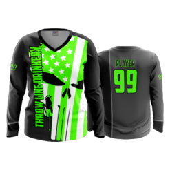2386 FD Womens V-Neck Longsleeve THROW-LINE-DRINKERY-FLO-FLO INK + $5