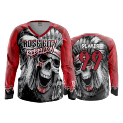 2390 FD Womens V-Neck Longsleeve ROSE-CITY-REBELLION