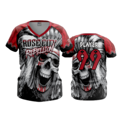 2390 FD Womens V-Neck ROSE-CITY-REBELLION