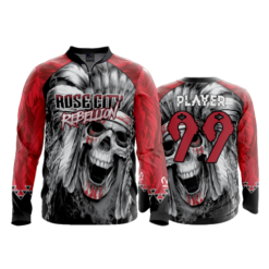2390 FD Quarter Zip Batting Jacket LS ROSE-CITY-REBELLION