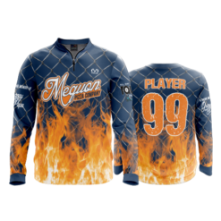 1736 FD Quarter Zip Batting Jacket LS MEQUON-PIZZA