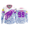 2405 FD Womens V-Neck Longsleeve MOCLUB-FUPS-FLO INK + $5