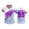 2405 FD Womens V-Neck MOCLUB-FUPS-FLO INK + $5