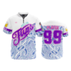 2405 FD Quarter Zip Batting Jacket SS MOCLUB-FUPS-FLO INK + $5