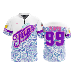 2405 FD Quarter Zip Batting Jacket SS MOCLUB-FUPS-FLO INK + $5