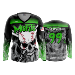 2056 FD Womens V-Neck Longsleeve MISFITS-BLACK