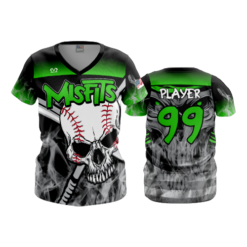 2056 FD Womens V-Neck MISFITS-BLACK