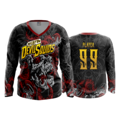 2407 FD Womens V-Neck Longsleeve MCSFBn-DEVIL-SQUIDS