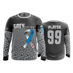 Long Sleeve MENS DIABETES-GREY-NATION