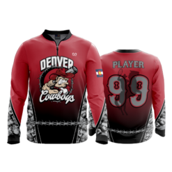 2429 FD Quarter Zip Batting Jacket LS DENVER-COWBOYS