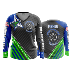 2423 FD Womens V-Neck Longsleeve HOMETOWN-HERO-OUTDOORS