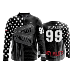 2406 FD Quarter Zip Batting Jacket LS INDY-MILITIA-BLACK