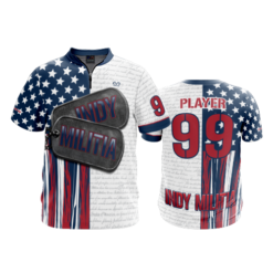 2406 FD Quarter Zip Batting Jacket SS INDY-MILITIA-USA