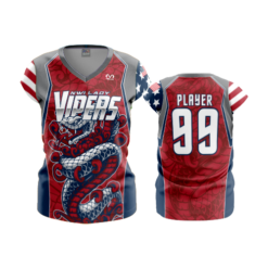 2416 FD Womens V-Neck Capsleeve NWI-LADY-VIPERS