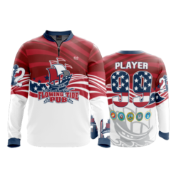 2417 FD Quarter Zip Batting Jacket LS FLOWING-TIDE-PUB