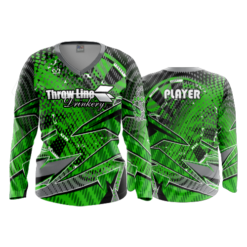 2386 FD Womens V-Neck Longsleeve THROW-LINE-DRINKERY-GREY-GREEN