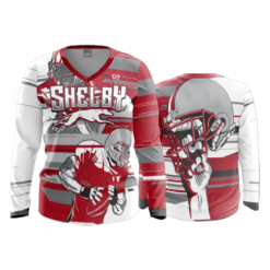 545 FD Womens V-Neck Longsleeve SHELBY-FOOTBALL