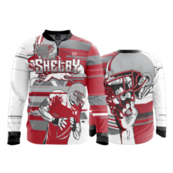 545 FD Quarter Zip Batting Jacket LS SHELBY-FOOTBALL