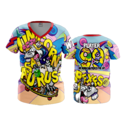 2417 FD Womens V-Neck UNICORNASAURUS-REXES