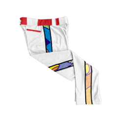 2417 CL WHITE CUSTOM BRAID MENS PANT UNICORNASAURUS-REXES