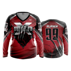 2271 FD Womens V-Neck Longsleeve X-MEN-RED