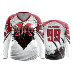 2271 FD Womens V-Neck Longsleeve X-MEN-WHITE