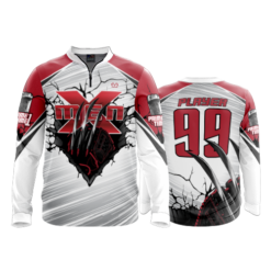 2271 FD Quarter Zip Batting Jacket LS X-MEN-WHITE