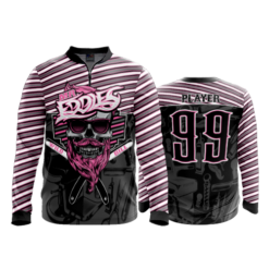 490 FD Quarter Zip Batting Jacket LS AUSTIN-RYGULA-SHARK-FUEL-FLO INK + $5
