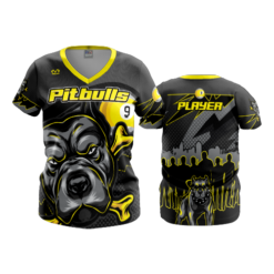 2441 FD Womens V-Neck PITBULLS-9-BALL