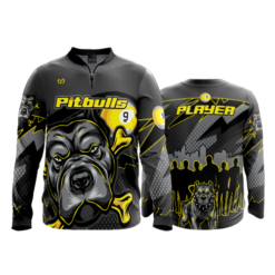 2441 FD Quarter Zip LS - Ribbed Collar PITBULLS-9-BALL