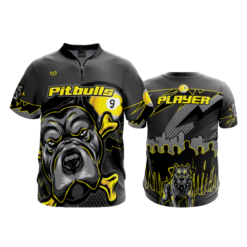 2441 FD Quarter Zip SS - Ribbed Collar PITBULLS-9-BALL